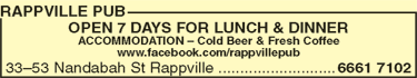 Rappville Pub - Holiday Jervis Bay 0