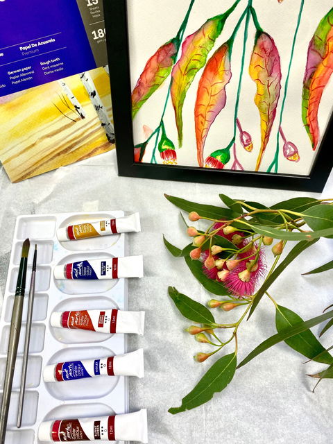 Watercolour Paint & Sip Class: Eucalyptus Leaves - Holiday Jervis Bay 0