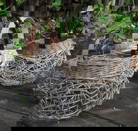 Weaving Woven Basket with Leather Handle - Holiday Jervis Bay