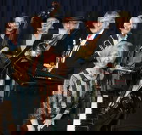 The Caxton Street Jazz Band in the Swigmore Hall at Robert Channon Wines - Holiday Jervis Bay